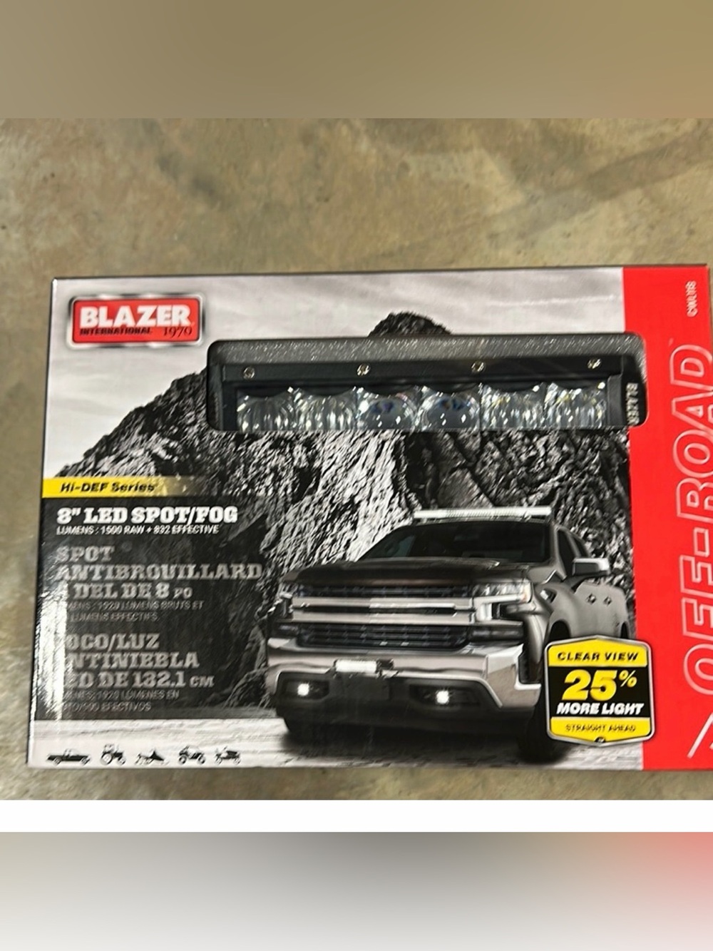 8" Black LED Spot/Fog Light Bar - Off-Road